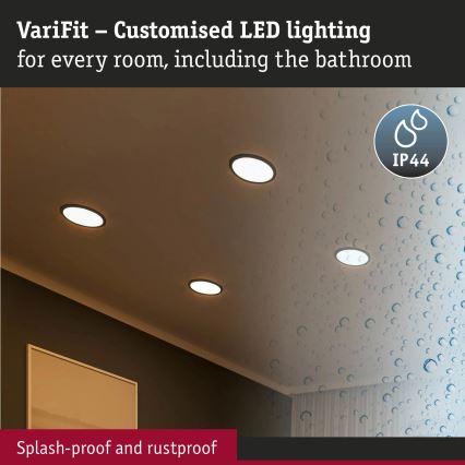Paulmann 93102 - LED/16W IP44 Koupelnové podhledové svítidlo AREO 230V 2000/3000/4000K pr. 23 cm černá