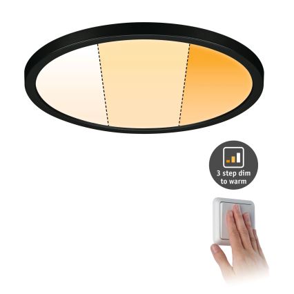 Paulmann 93102 - LED/16W IP44 Koupelnové podhledové svítidlo AREO 230V 2000/3000/4000K pr. 23 cm černá