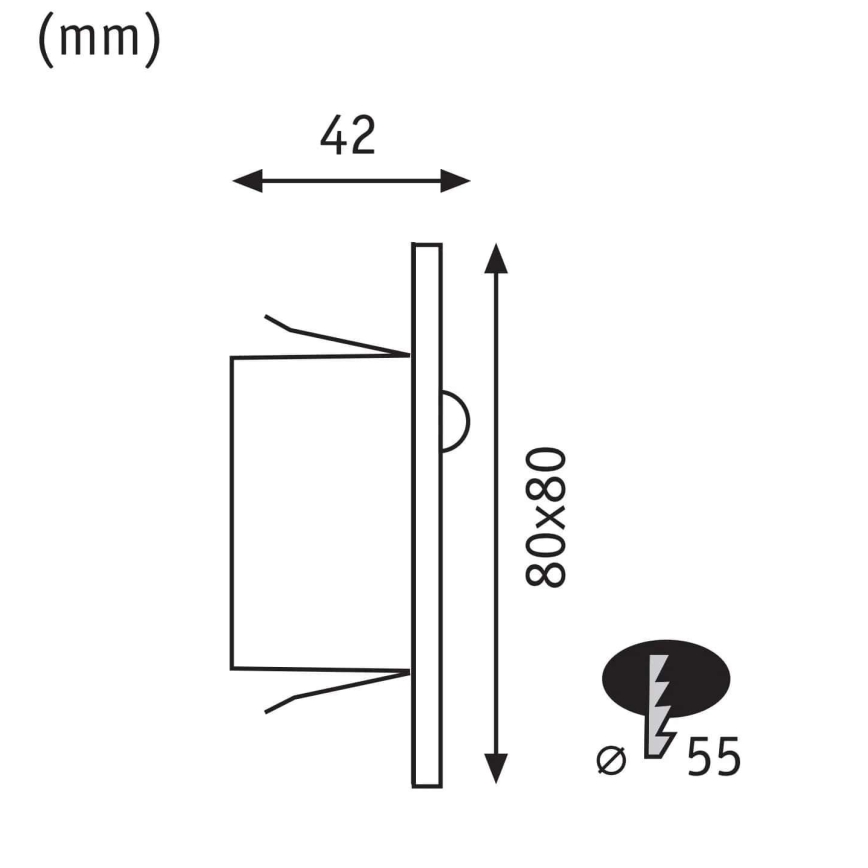 Paulmann  93133 - LED/1,2W Schodišťové svítidlo se senzorem EDGE 230V bílá