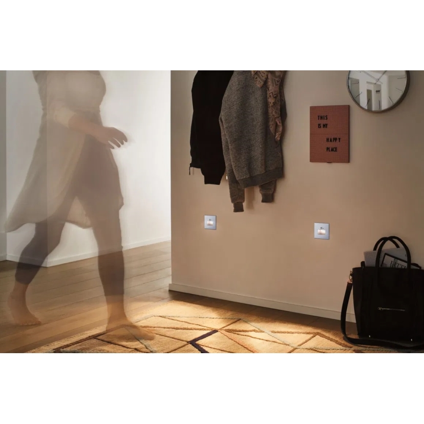 Paulmann  93134 - LED/1,2W Schodišťové svítidlo se senzorem EDGE 230V matný chrom