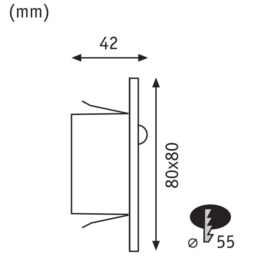 Paulmann  93134 - LED/1,2W Schodišťové svítidlo se senzorem EDGE 230V matný chrom