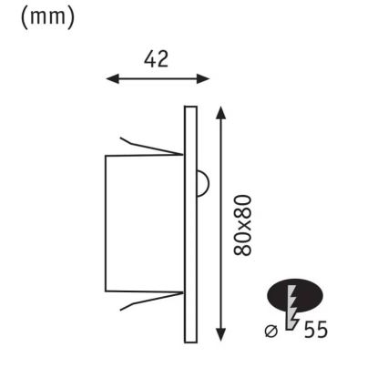 Paulmann  93135 - LED/1,2W Schodišťové svítidlo se senzorem EDGE 230V černá