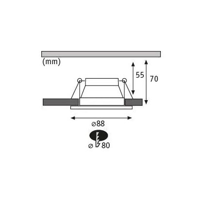 Paulmann 93402 - SADA 3xLED/6W IP44 Stmívatelné koupelnové podhledové svítidlo COLE 230V