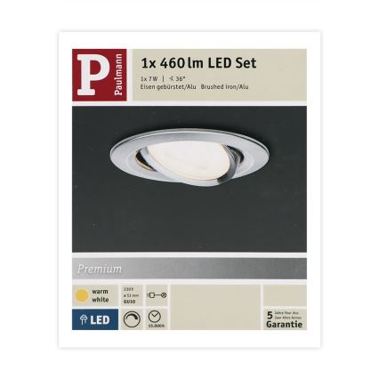 Paulmann 93603 - LED-GU10/7W IP23 Stmívatelné koupelnové podhledové svítidlo NOVA 230V