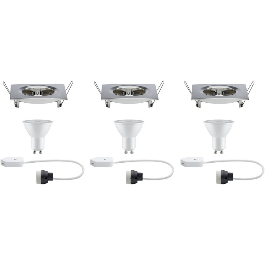 Paulmann 93615 - SADA 3x LED/7W IP44 Stmívatelné koupelnové podhledové svítidlo 230V