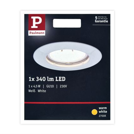 Paulmann 93658 - LED-GU10/4,5W Podhledové svítidlo 230V