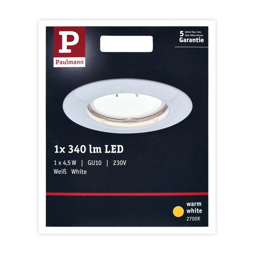 Paulmann 93658 - LED-GU10/4,5W Podhledové svítidlo 230V
