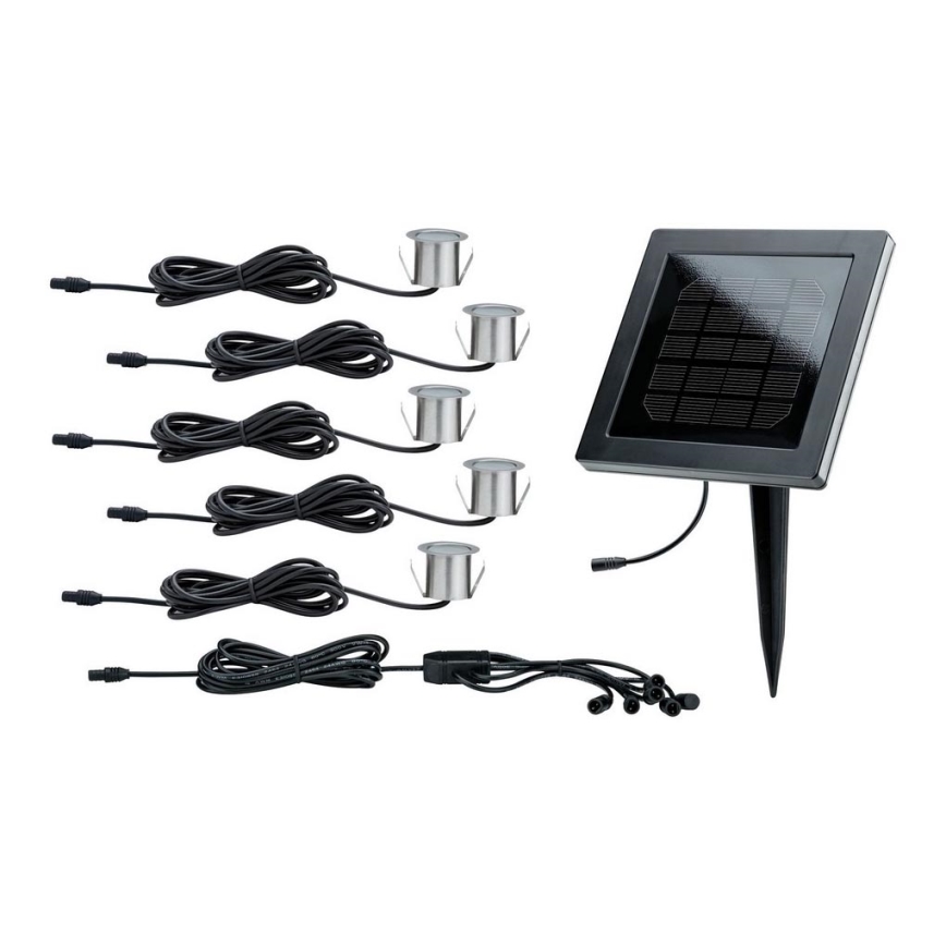 Paulmann 93767 - SADA 5xLED/0,2W IP67 Venkovní solární svítidlo 12V