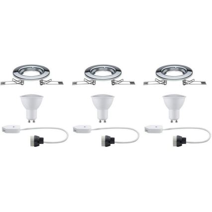 Paulmann 93853 - SADA 3xLED-GU10/4,5W Podhledové svítidlo STARR 230V