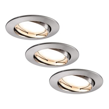 Paulmann 93964 - SADA 3xLED/7W IP23 Stmívatelné koupelnové podhledové svítidlo COIN 230V