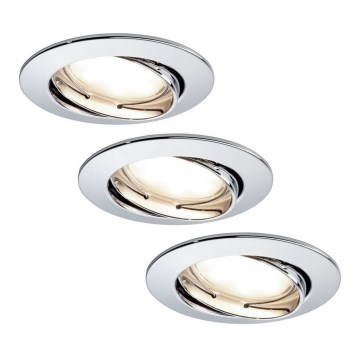 Paulmann 93966 - SADA 3xLED/7W IP23 Stmívatelné koupelnové podhledové svítidlo COIN 230V