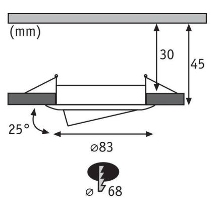 Paulmann 93966 - SADA 3xLED/7W IP23 Stmívatelné koupelnové podhledové svítidlo COIN 230V