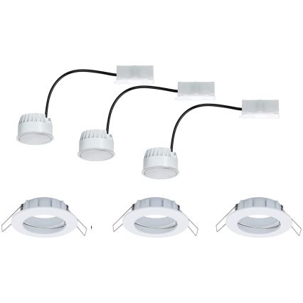 Paulmann 93974 - SADA 3xLED/6,8W IP44 Koupelnové podhledové svítidlo COIN 230V