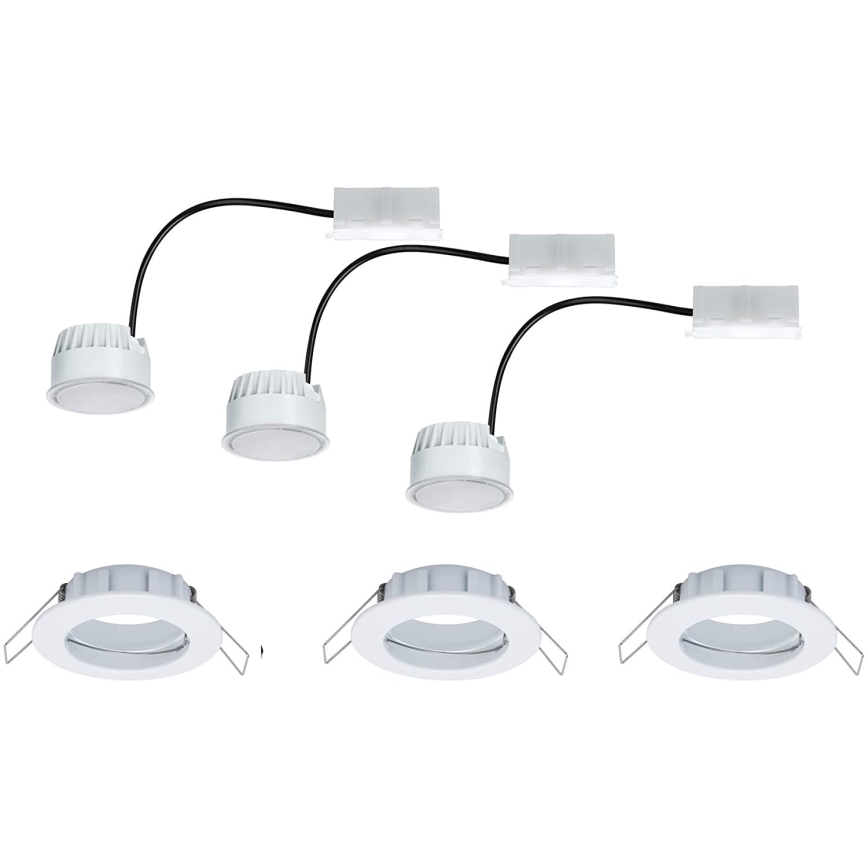 Paulmann 93974 - SADA 3xLED/6,8W IP44 Koupelnové podhledové svítidlo COIN 230V