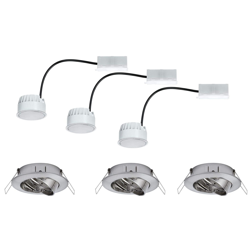 Paulmann 93980 - SADA 3xLED/6,8W IP23 Koupelnové podhledové svítidlo COIN 230V