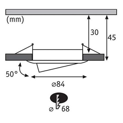 Paulmann 93980 - SADA 3xLED/6,8W IP23 Koupelnové podhledové svítidlo COIN 230V