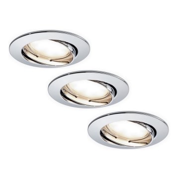 Paulmann 93982 - SADA 3xLED/6,8W IP23 Koupelnové podhledové svítidlo COIN 230V