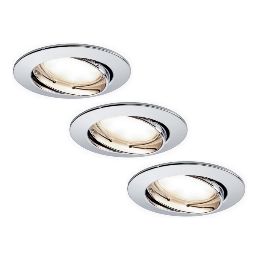 Paulmann 93982 - SADA 3xLED/6,8W IP23 Koupelnové podhledové svítidlo COIN 230V