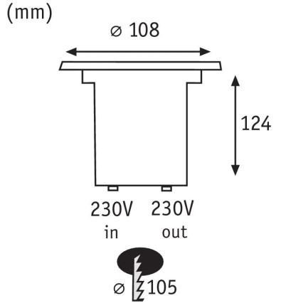 Paulmann 93992 - LED GU10/3,5W IP67 Venkovní zápustné svítidlo SPECIAL 230V