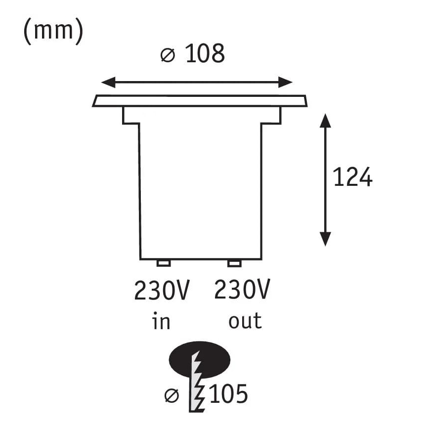 Paulmann 93992 - LED GU10/3,5W IP67 Venkovní zápustné svítidlo SPECIAL 230V