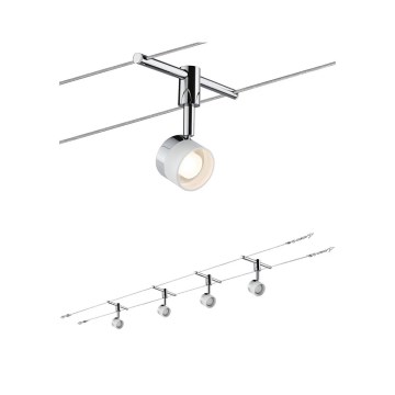 Paulmann 94080 - SADA 4xLED/4,8W Bodové svítidlo do lankového systému STAGE 230V lesklý chrom