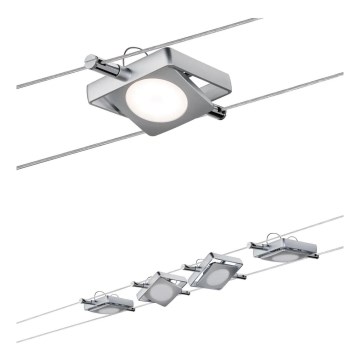 Paulmann 94107 - SADA 4xLED/4,3W Bodové svítidlo do lankového systému MAC 230V matný chrom