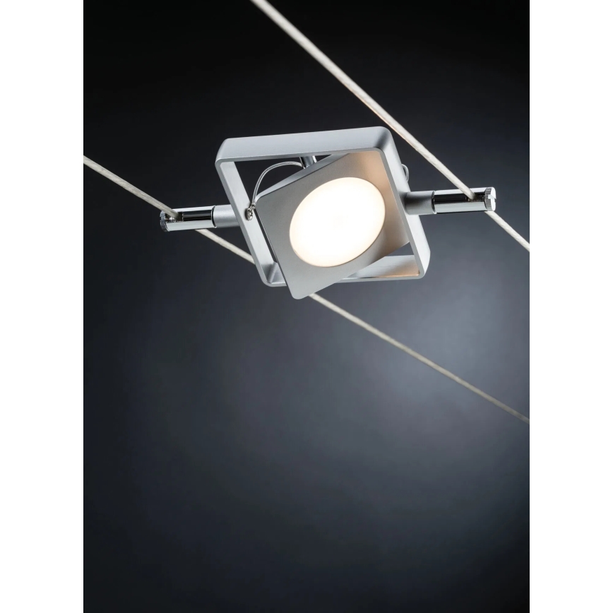 Paulmann 94107 - SADA 4xLED/4,3W Kompletní lankový systém MAC 230V matný chrom