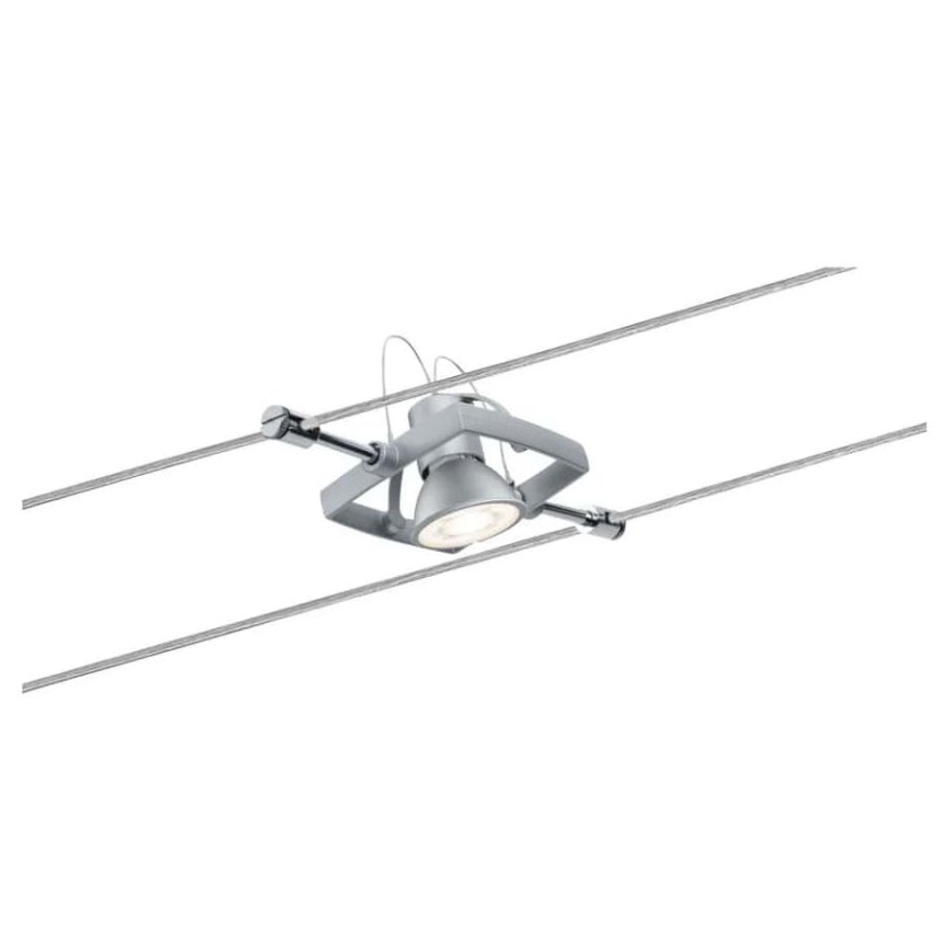 Paulmann 94133 - SADA 5xGU5,3/10W Kompletní lankový systém MAC 230V matný chrom