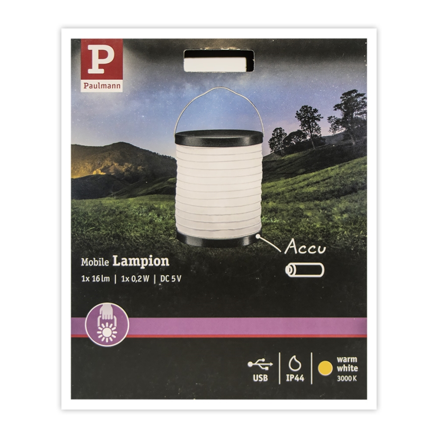 Paulmann 94169 - LED/0,2W IP44 Venkovní dekorační svítidlo MOBILE 3,7V 900 mAh