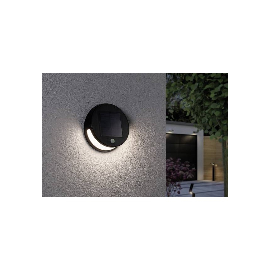 Paulmann 94265 - LED/3W IP44 Venkovní solární svítidlo se senzorem HELENA 3,7V 1800 mAh
