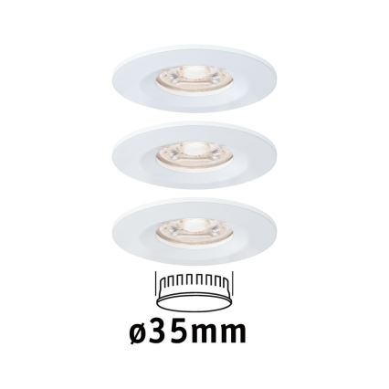 Paulmann 94299 - SADA 3xLED/4W IP44 Koupelnové podhledové svítidlo NOVA 230V