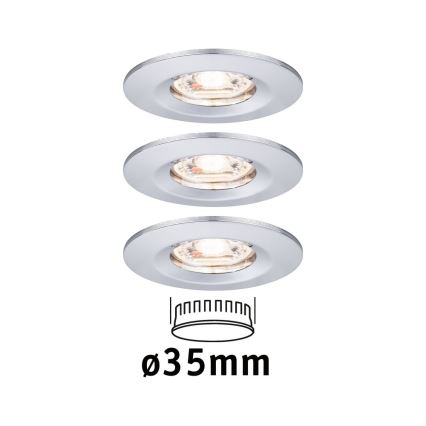 Paulmann 94303 - SADA 3xLED/4W IP44 Koupelnové podhledové svítidlo COIN 230V