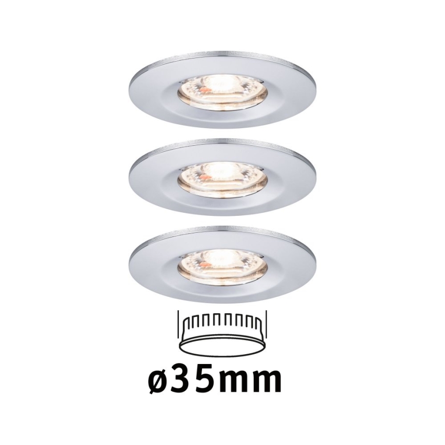 Paulmann 94303 - SADA 3xLED/4W IP44 Koupelnové podhledové svítidlo COIN 230V