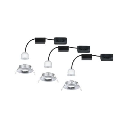 Paulmann 94303 - SADA 3xLED/4W IP44 Koupelnové podhledové svítidlo COIN 230V