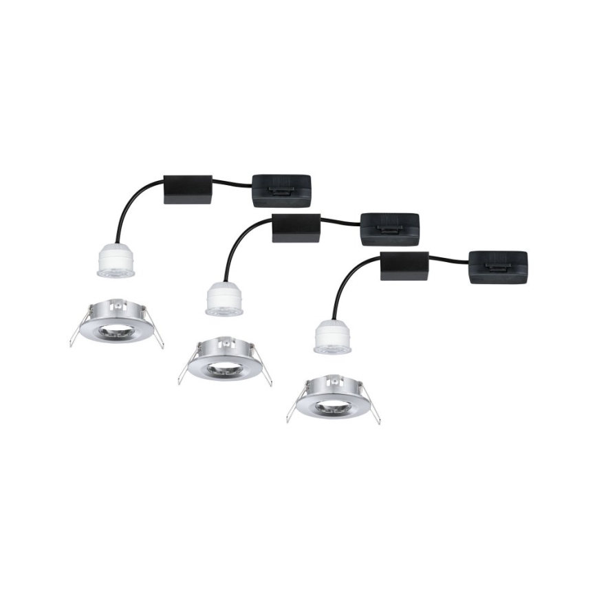 Paulmann 94303 - SADA 3xLED/4W IP44 Koupelnové podhledové svítidlo COIN 230V