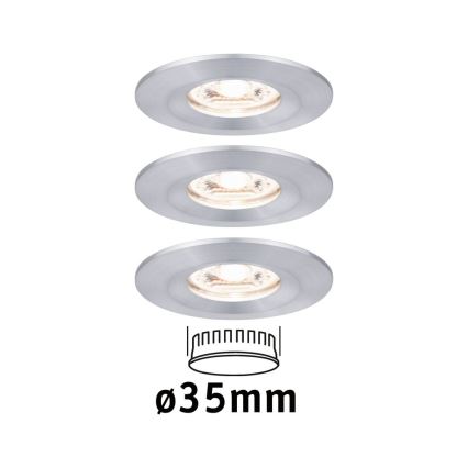 Paulmann 94305 - SADA 3xLED/4W IP44 Koupelnové podhledové svítidlo NOVA 230V