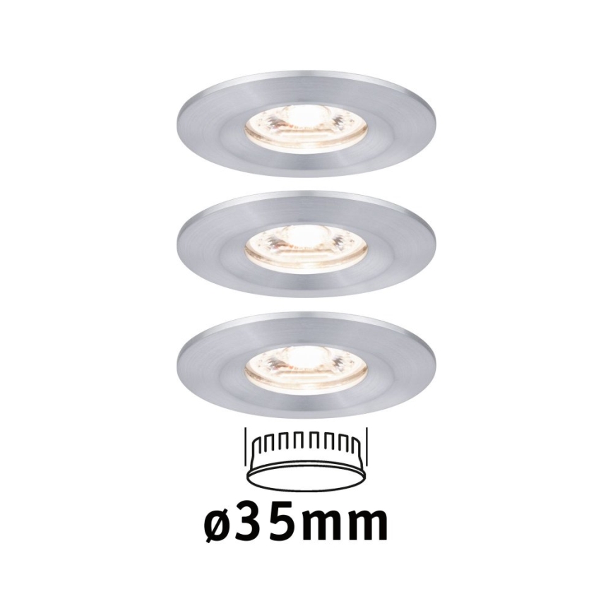 Paulmann 94305 - SADA 3xLED/4W IP44 Koupelnové podhledové svítidlo NOVA 230V