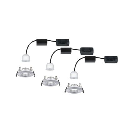 Paulmann 94305 - SADA 3xLED/4W IP44 Koupelnové podhledové svítidlo NOVA 230V
