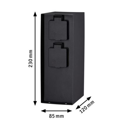 Paulmann 94313 - Venkovní zásuvkový sloupek RIO 4Z SCHUKO 230V IP44