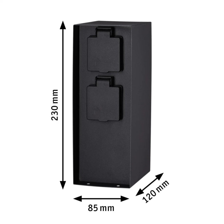 Paulmann 94313 - Venkovní zásuvkový sloupek RIO 4Z SCHUKO 230V IP44