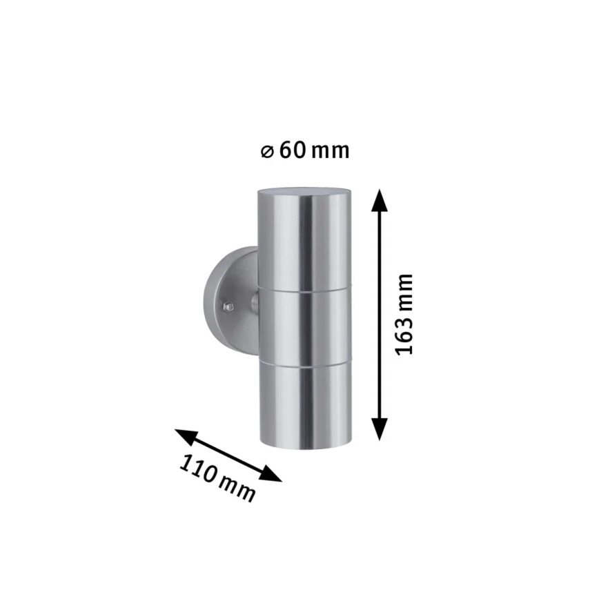 Paulmann 94331 - 2xGU10/10W IP44 Venkovní nástěnné svítidlo FLAME 230V