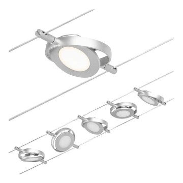 Paulmann 94414 - SADA 5xLED/4,5W Bodové svítidlo do lankového systému ROUNDMAC 230V lesklý chrom