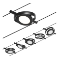 Paulmann 94418 - SADA 5xLED/4,5W Kompletní lankový systém ROUNDMAC 230V černá