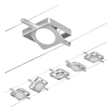 Paulmann 94420 - SADA 5xLED/4,5W Kompletní lankový systém MAC 230V matný chrom