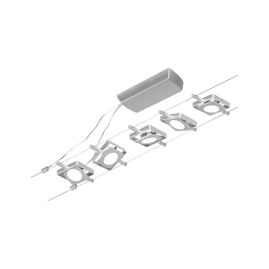 Paulmann 94420 - SADA 5xLED/4,5W Kompletní lankový systém MAC 230V matný chrom