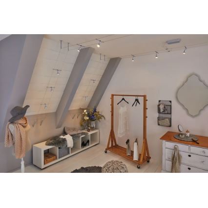 Paulmann 94442 - SADA 5xGU5,3/10W Kompletní lankový systém SALT 230V matný chrom