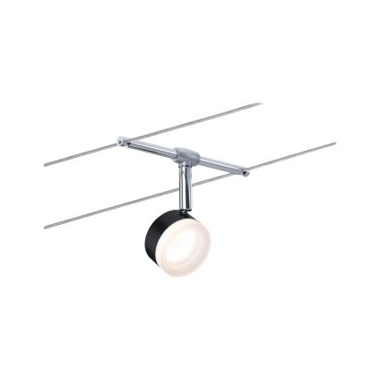 Paulmann 94457 - SADA 5xLED/4W Kompletní lankový systém CLEAR 230V černá/lesklý chrom