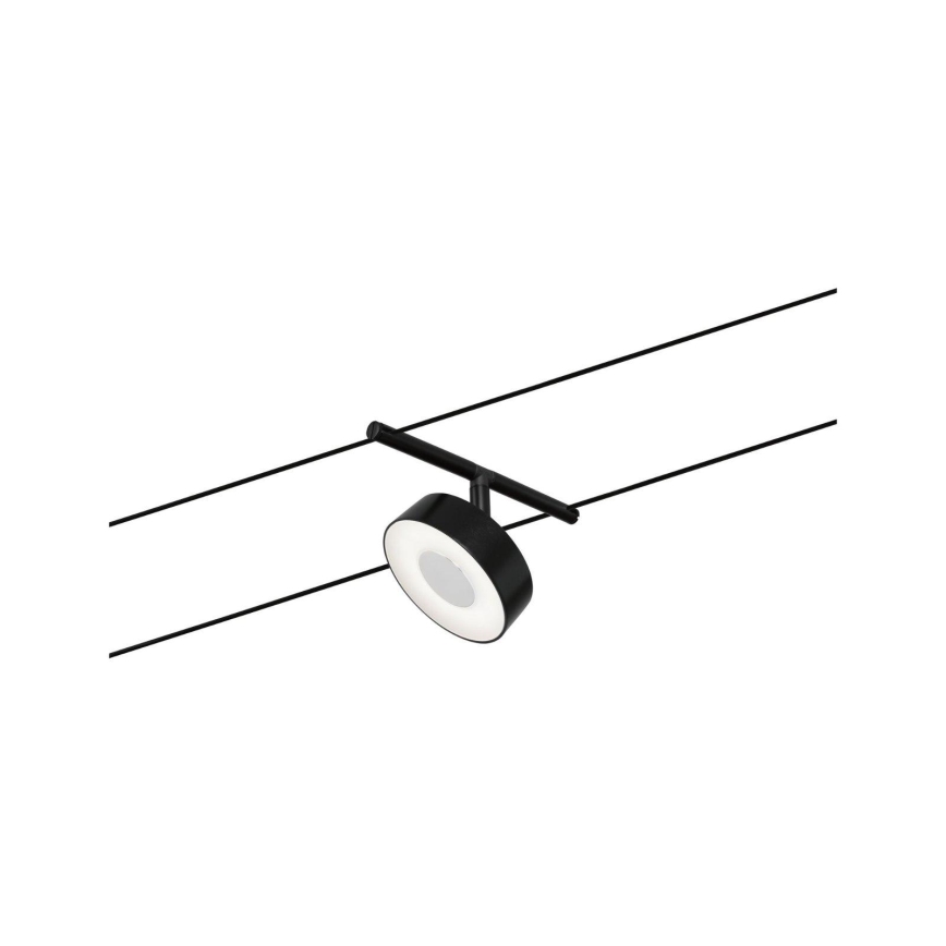 Paulmann 94479 - SADA 5xLED/5W Kompletní lankový systém CIRCLE 230V černá