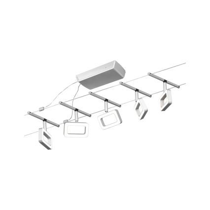 Paulmann 94481 - SADA 5xLED/4,8W Kompletní lankový systém FRAME 230V matný chrom