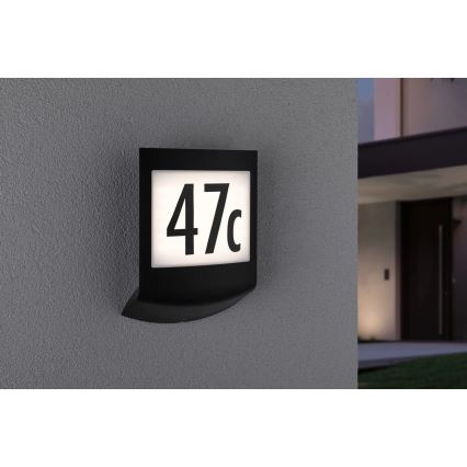 Paulmann 94513 - RGBW LED/8,2W IP44 Stmívatelné domovní číslo se senzorem pohybu a soumraku PADEA 230V antracit